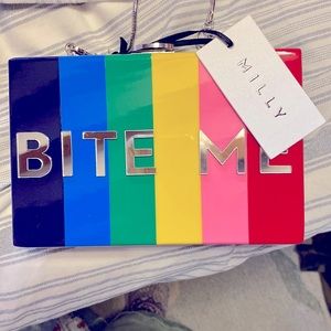NWT MILLY BITE ME LIP CLUTCH